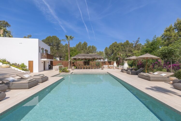La Cabana Luxus Ferienhaus Ibiza Mieten Detail Pool
