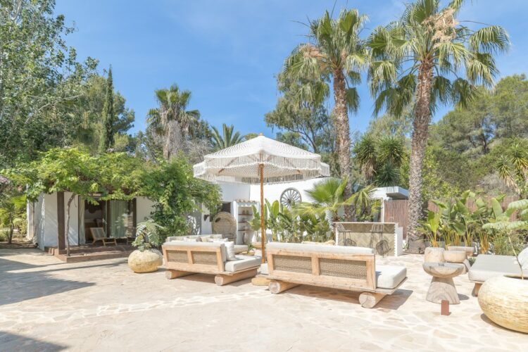 La Cabana Luxus Ferienhaus Ibiza Mieten Outdoor Lounge