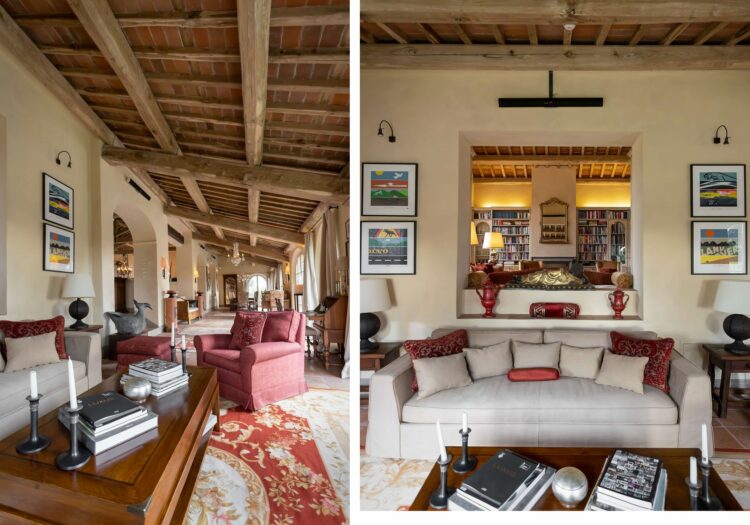 La Scuderia Luxuriöses Ferienhaus Toskana Italien Mieten Inneneinrichtung Sofas