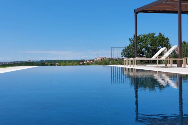 Modern Sea View Villa Luxus Ferienhaus Kroatien Istrien Infinitypool Mit Ausblick