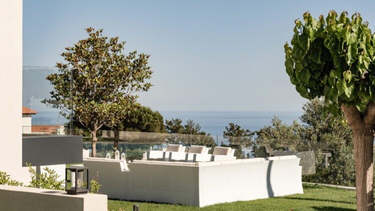 Monastiria Residence Luxus Ferienhaus Kreta Mieten Outdoor Loungebereich