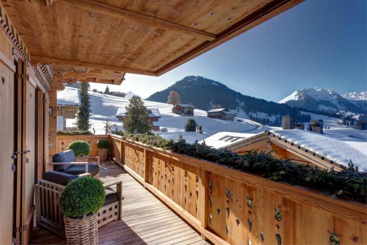 Mountain View Chalet Luxus Ferienhaus Schweiz Gstaad Ausblick