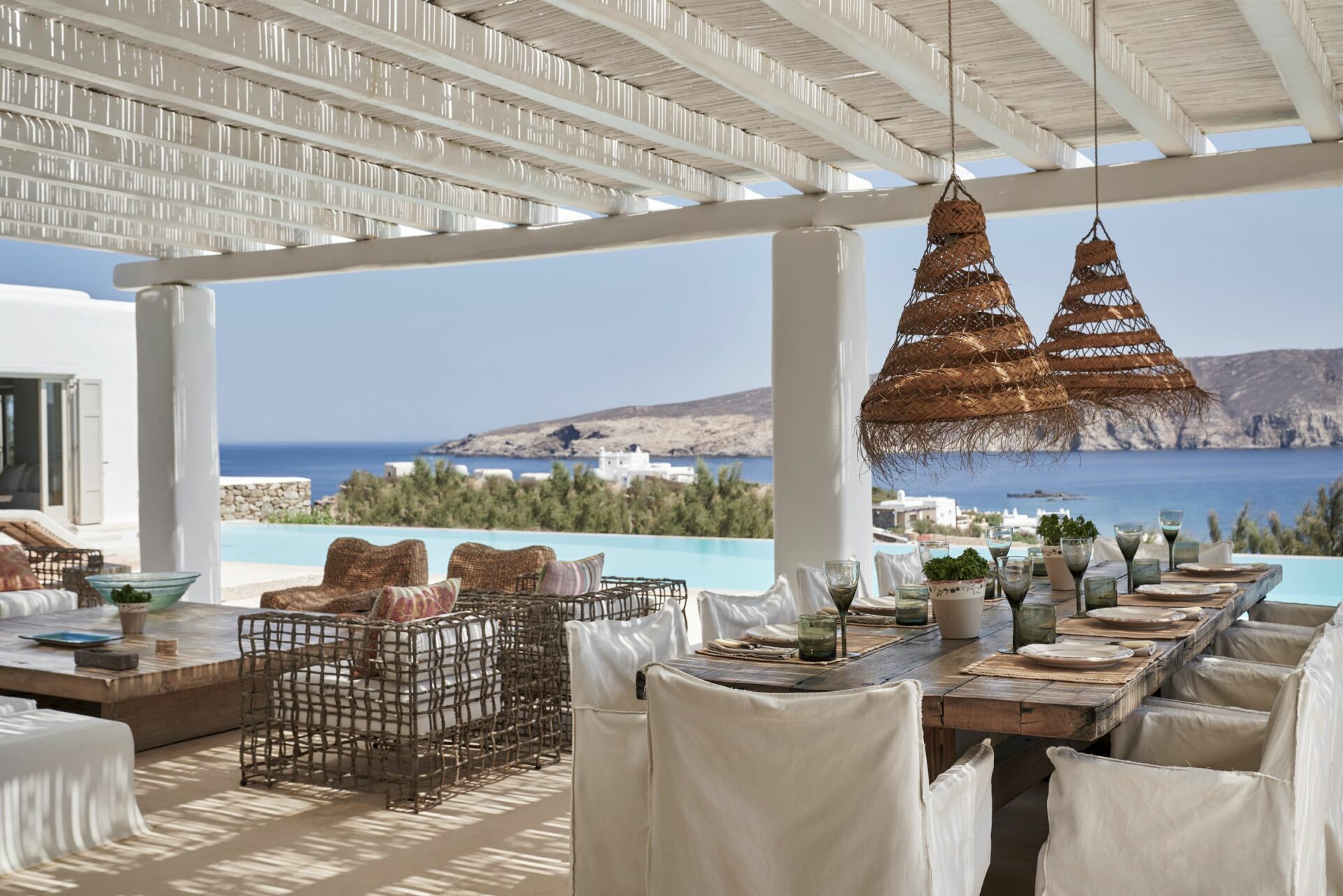 Natural Dream Villa Luxuriöses Ferienhaus Mykonos Mieten Außenbereich