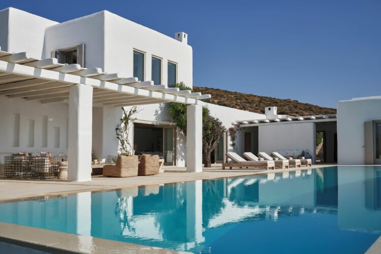 Natural Dream Villa Luxus Ferienhaus Mykonos Mieten Poolterrasse