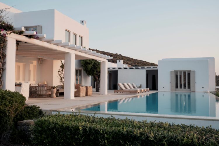 Natural Dream Villa Exklusives Ferienhaus Mykonos Mieten Poolterrasse