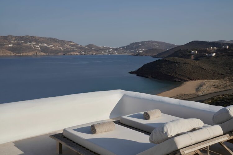 Natural Dream Villa Exklusives Ferienhaus Mykonos Mieten Terrasse Mit Meerblick