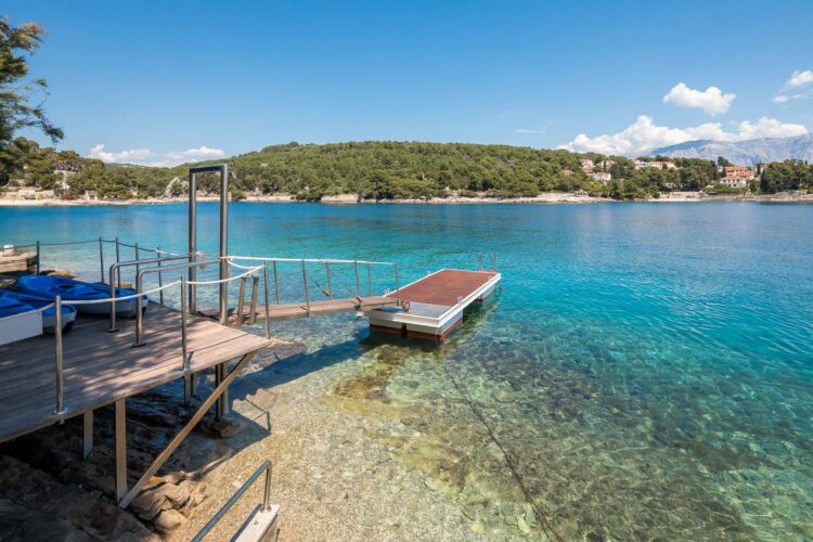 Ocean Villa Brac Luxus Ferienvilla Kroatien Inseln Detail Steg