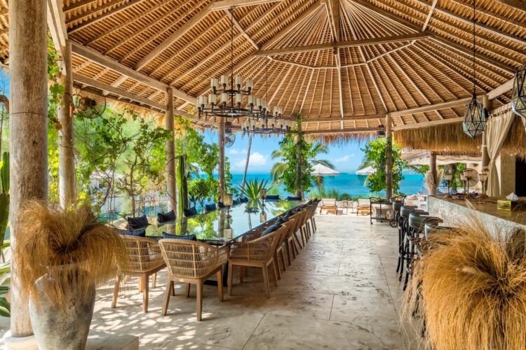 Oceans 8 Luxury Retreat Luxus Ferienhaus Koh Samui Alfresco Essbereich Mit Bar