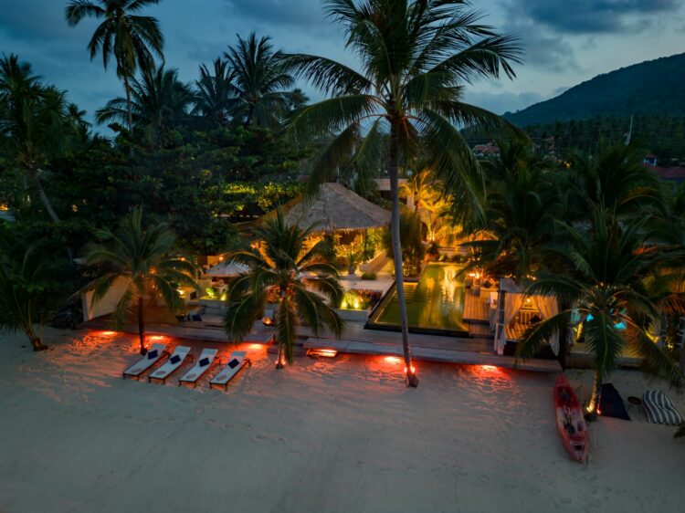 Oceans 8 Luxury Retreat Luxus Ferienvilla Koh Samui Beach By Night