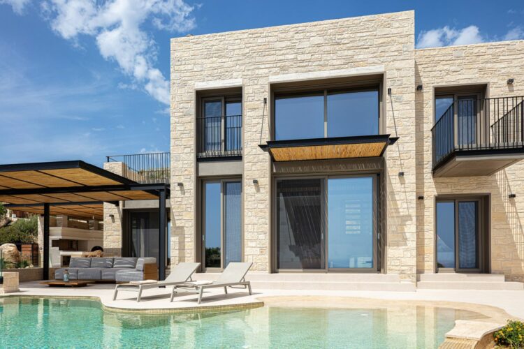 Paximadia Beachvilla I Luxus Ferienhaus Kreta Am Meer Mieten Außenansicht