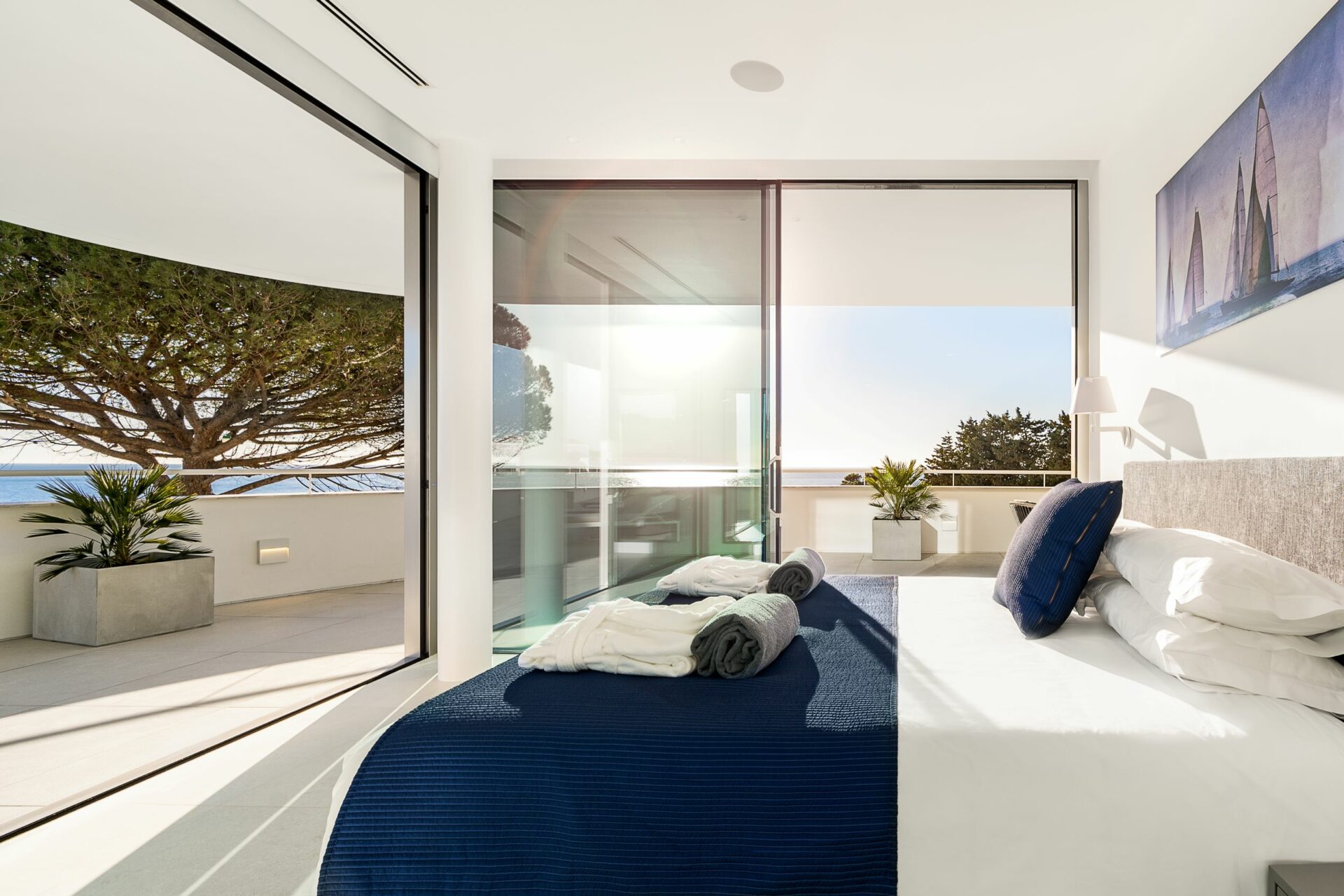 Sea Light Villa Two Luxus Ferienvilla Algarve Portugal Schlafzimmer Detail