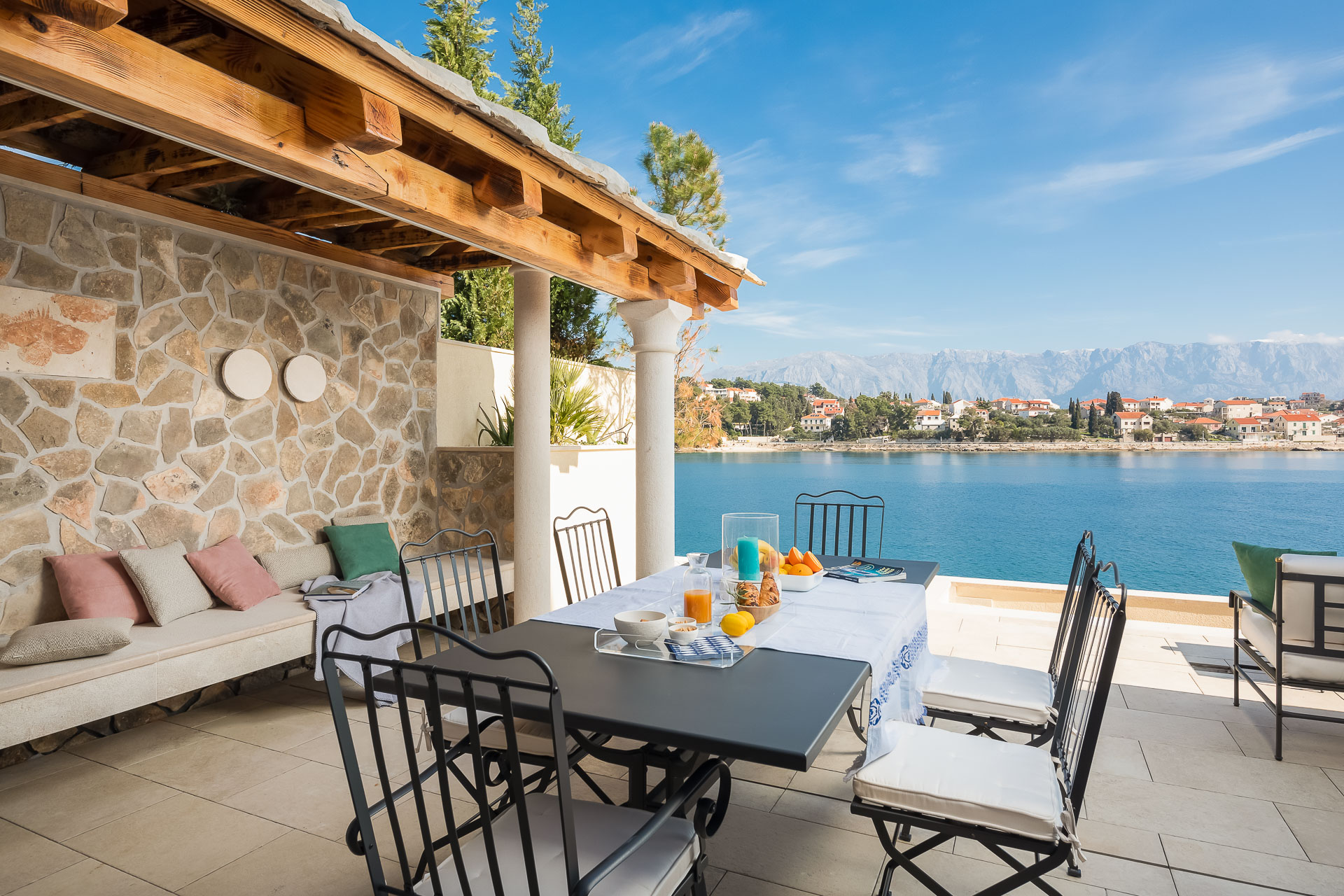 Sea View Villa Brac Luxuriöses Ferienhaus Kroatien Terrasse