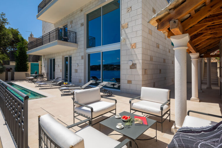 Sea View Villa Brac Traumhaftes Ferienhaus Kroatien Outdoor Lounge Area