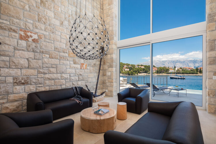 Sea View Villa Brac Traumhaftes Ferienhaus Kroatien Wohnzimmer