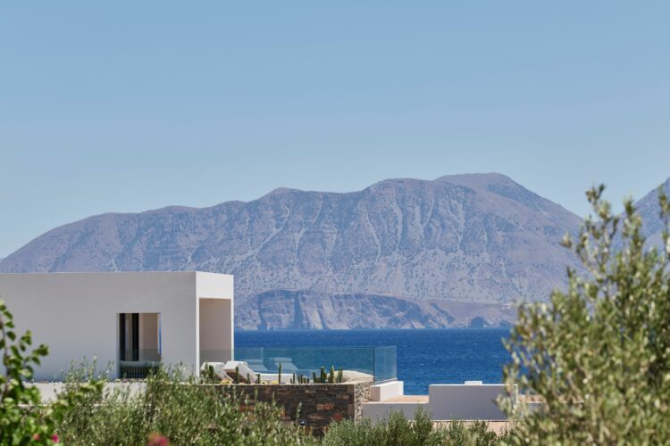 Seafront Villa Ammoudara Exklusives Ferienhaus Kreta Mieten Terrasse