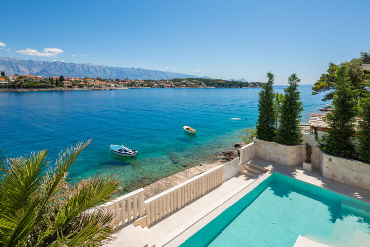 Seafront Villa Brac Luxuriöses Ferienhaus Kroatien Ausblick