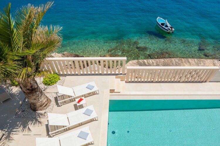 Seafront Villa Brac Luxus Ferienhaus Kroatien Weitere Ansicht Von Oben