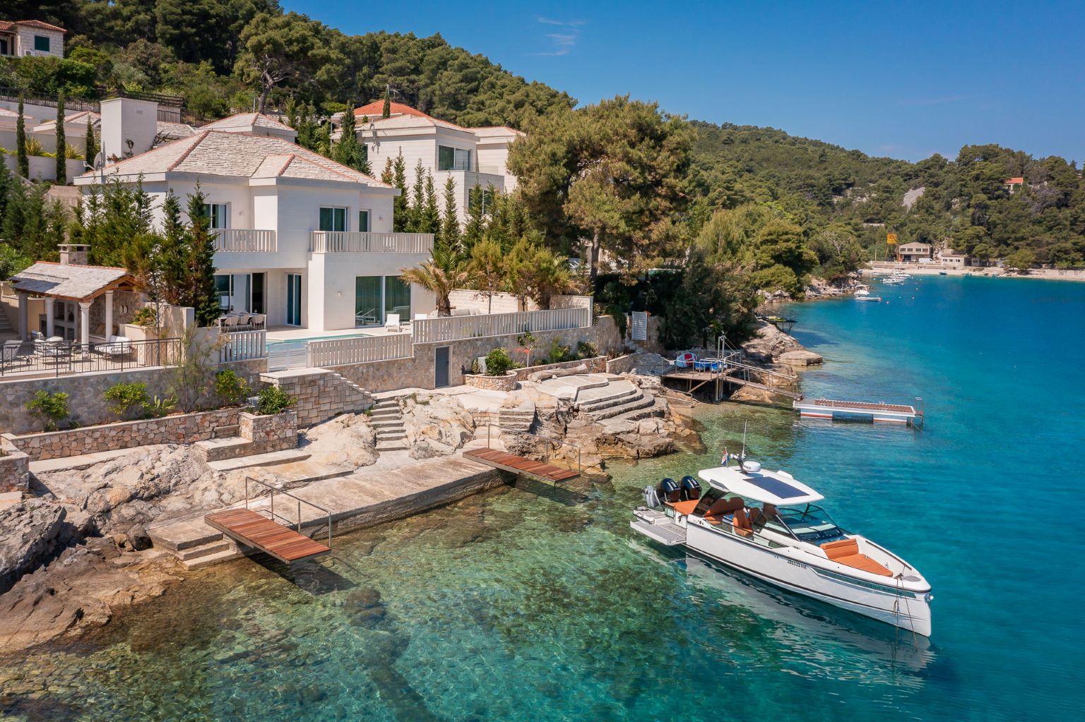 Seafront Villa Brac Luxus Ferienhaus Kroatien Weitere Außenansicht