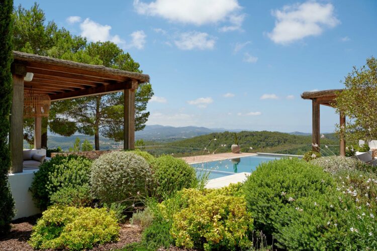 Silencioso Vista Luxus Finca Ibiza Mieten Garten