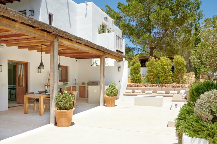 Silencioso Vista Luxus Finca Ibiza Mieten Terrasse