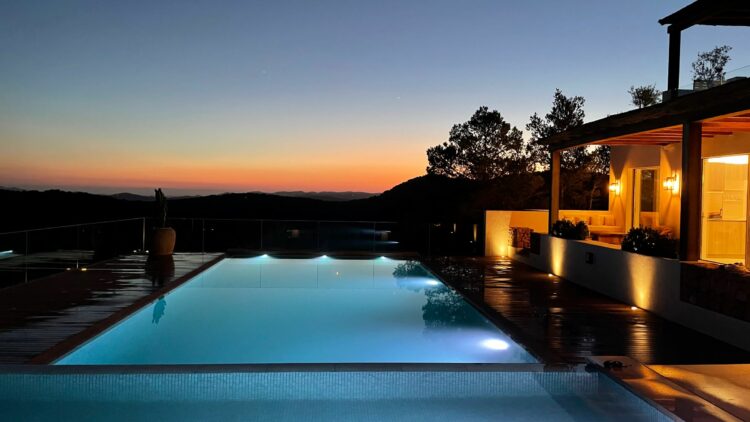 Silencioso Vista Traumhaftes Ferienhaus Ibiza Mieten Sonnenuntergang