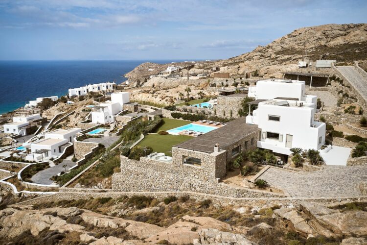 Sky View Villa Exklusives Ferienhaus Mykonos Mieten Lage