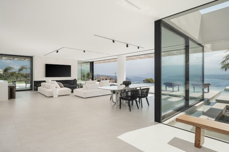 Sophisticated Estate Luxus Ferienhaus Kreta Mieten Wohnzimmer