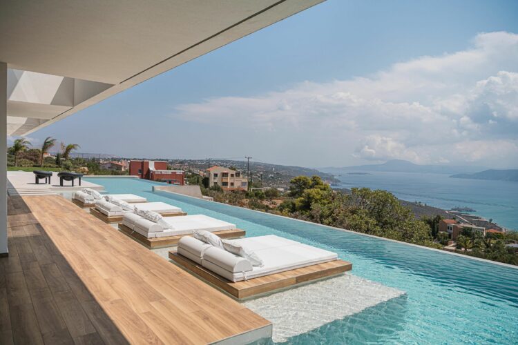 Sophisticated Estate Luxus Ferienvilla Auf Kreta Mieten Pool Mit Meerblick