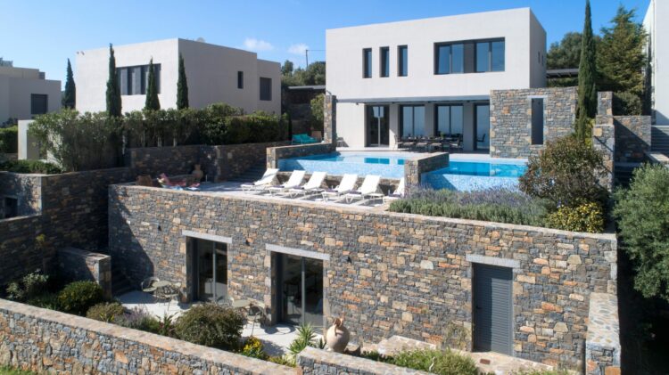 Spinalonga Retreat Luxus Ferienhaus Kreta Mieten Außenansicht