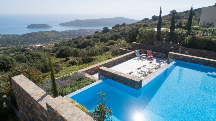 Spinalonga Retreat Luxus Ferienhaus Kreta Mieten Pool