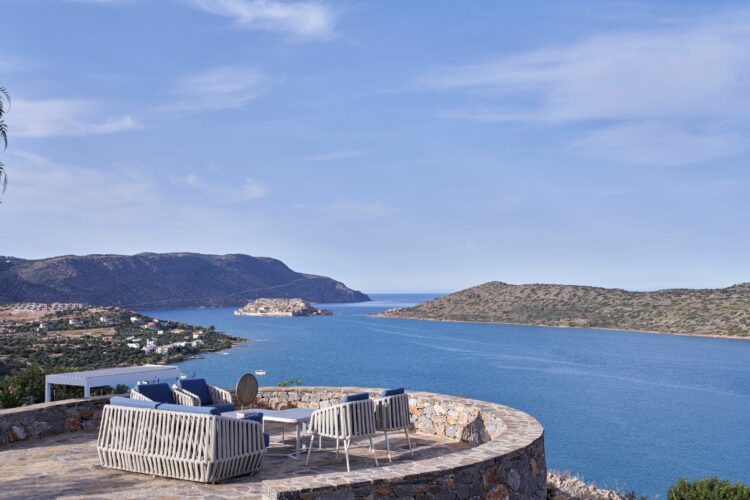 Spinalonga View Luxus Ferienhaus Kreta Mieten Outdoor Lounge