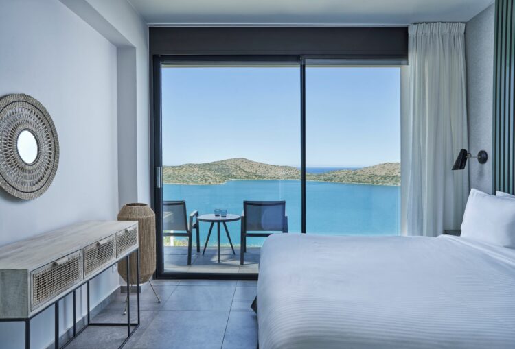 Spinalonga View Luxus Ferienhaus Kreta Mieten Schlafzimmer Mit Meerblick