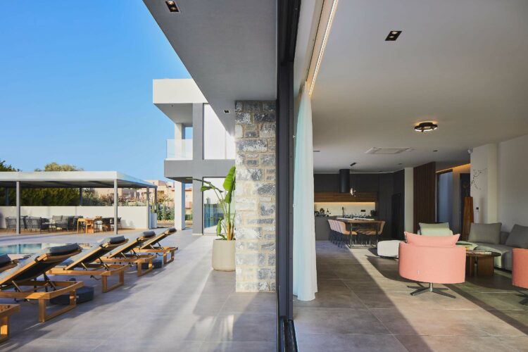 Splendid Villa Luxus Ferienvilla Kreta Offener Wohnraum