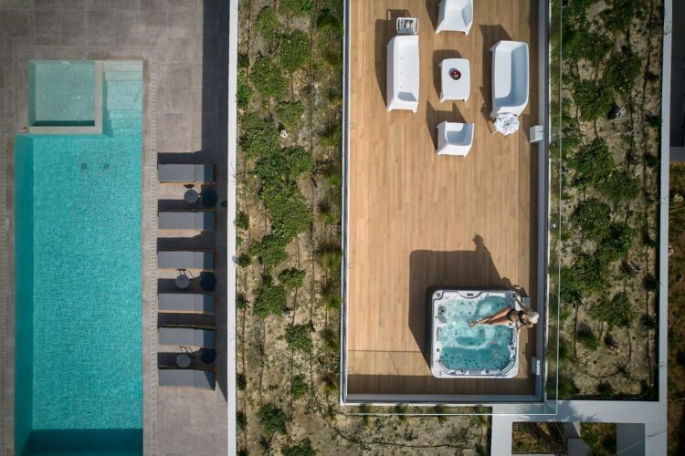 Splendid Villa Luxus Villa Kreta Mieten Außenansicht Von Oben