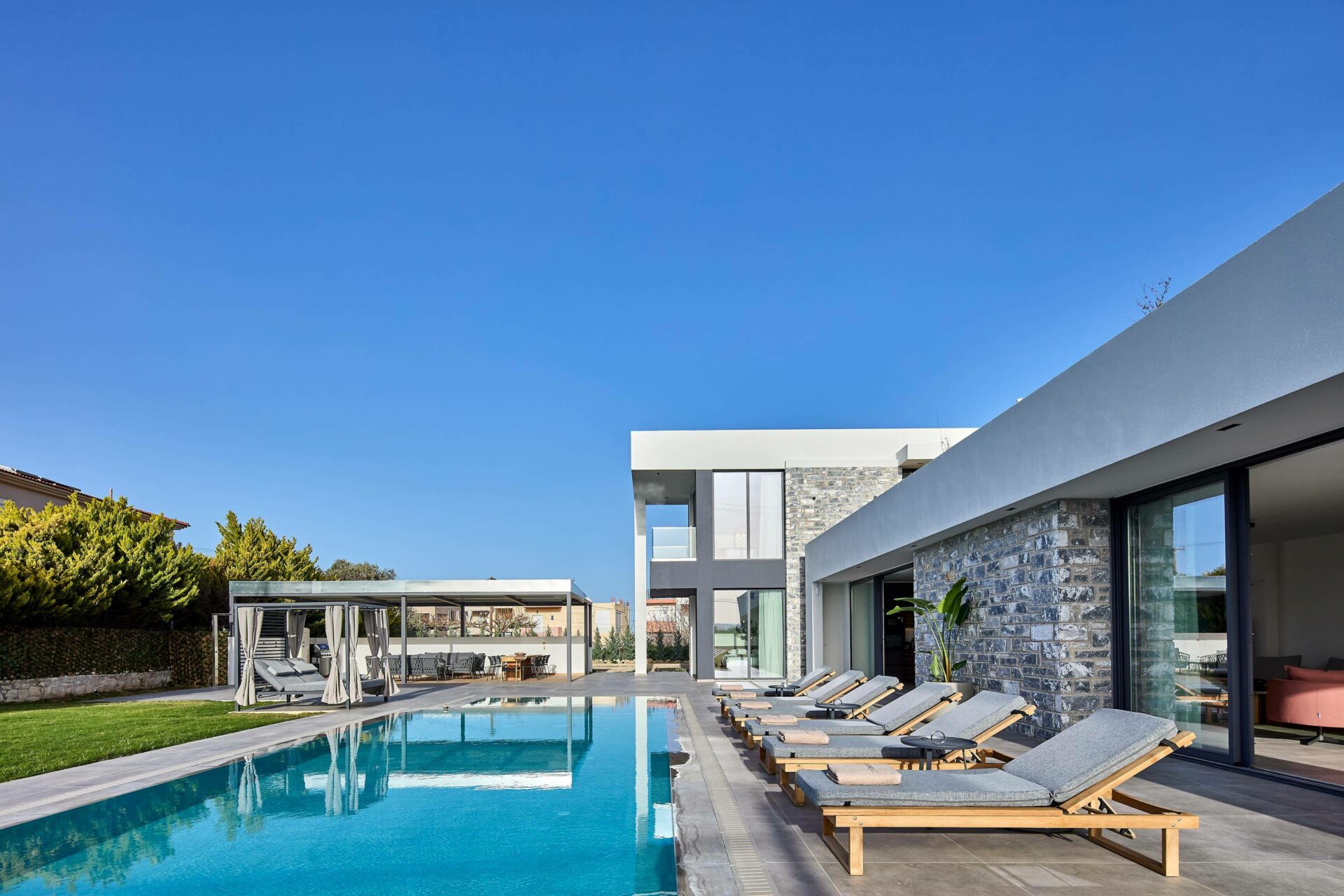 Splendid Villa Traumhaftes Ferienhaus Kreta Mieten Poolbereich