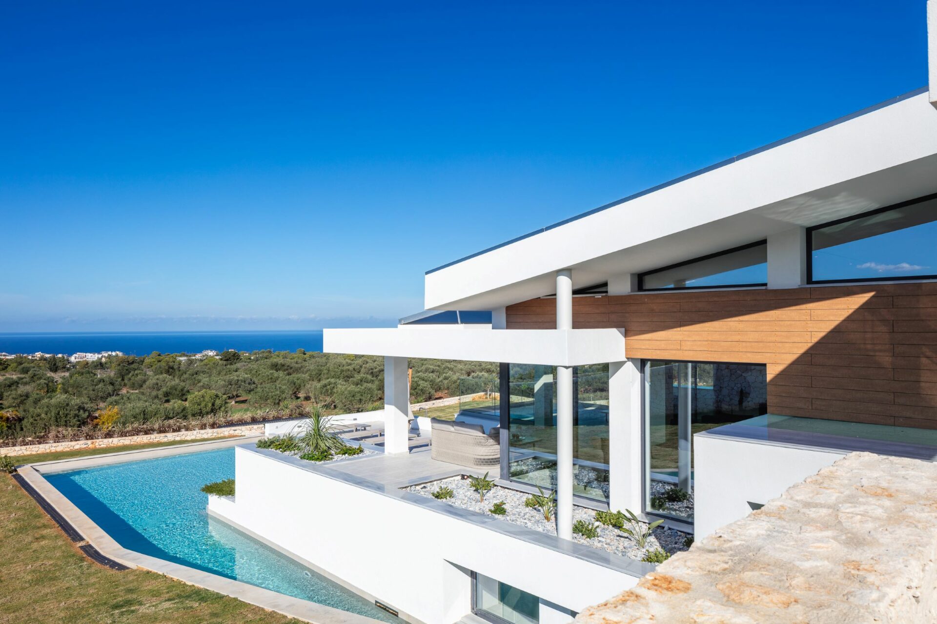 Sublime Escape Villa Traumhaftes Ferienhaus Kreta Griechenland Großer Pool
