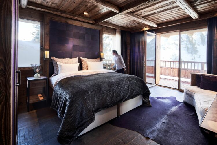 The Chalet Lech Luxus Ferienhaus Österreich Mieten Schlafzimmer