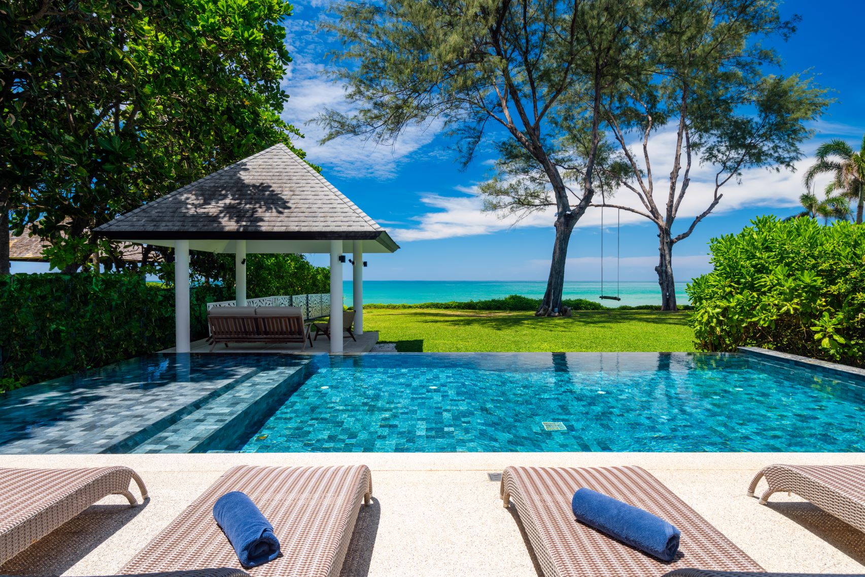 Twin Villas Natai South Luxuriöses Ferienhaus Phuket Thailand Pool Mit Meerblick