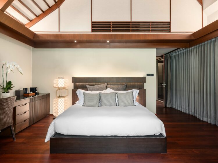 Villa Akatsuki Luxuriöses Ferienhaus Koh Samui Thailand Mieten Hohe Decken Im Schlafzimm