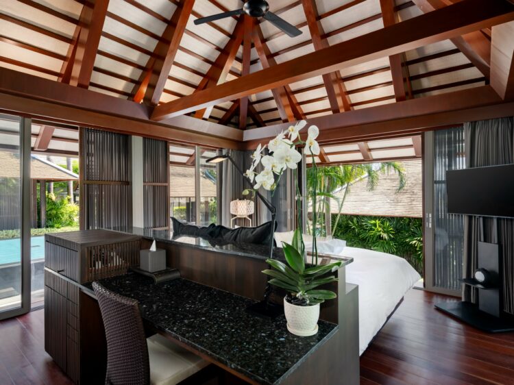 Villa Akatsuki Luxuriöses Ferienhaus Koh Samui Thailand Mieten Modernes Schlafzimmer