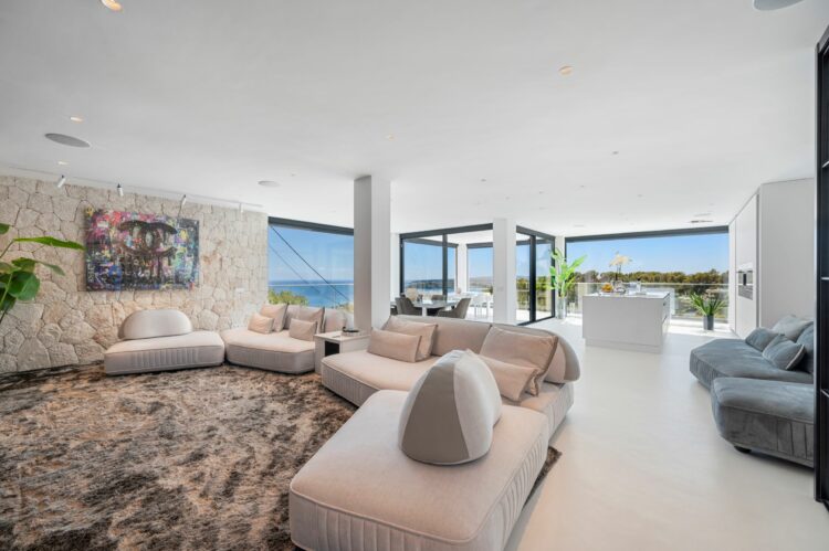 Villa Bon Sol Luxus Villa Mallorca Wohnzimmer Mit Wohnlandschaft