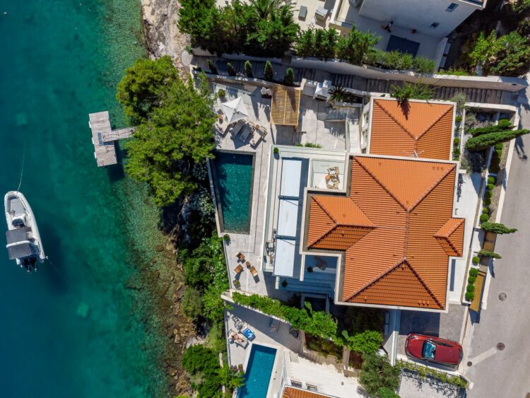 Villa Brac Supreme Exklusives Ferienhaus Kroatien Mieten Drohne