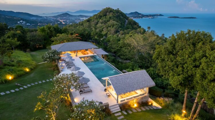 Villa Koh Koon Luxus Ferienvilla Koh Samui Thailand Abendstimmung