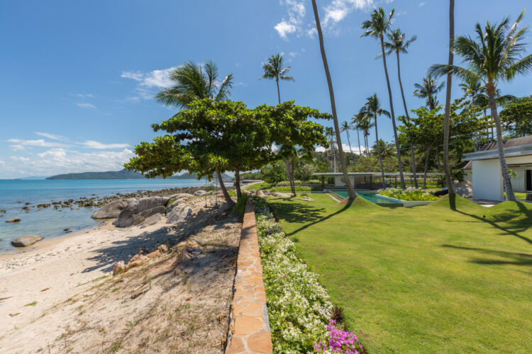 Villa Malabar Luxus Ferienhaus Koh Samui Thailand Mieten Garten Am Strand