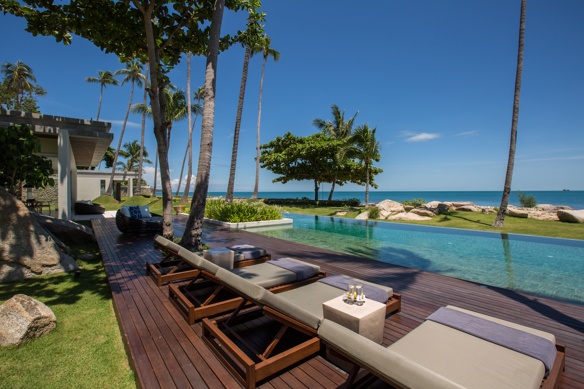 Villa Malabar Luxus Ferienhaus Koh Samui Thailand Mieten Liegen Am Pool