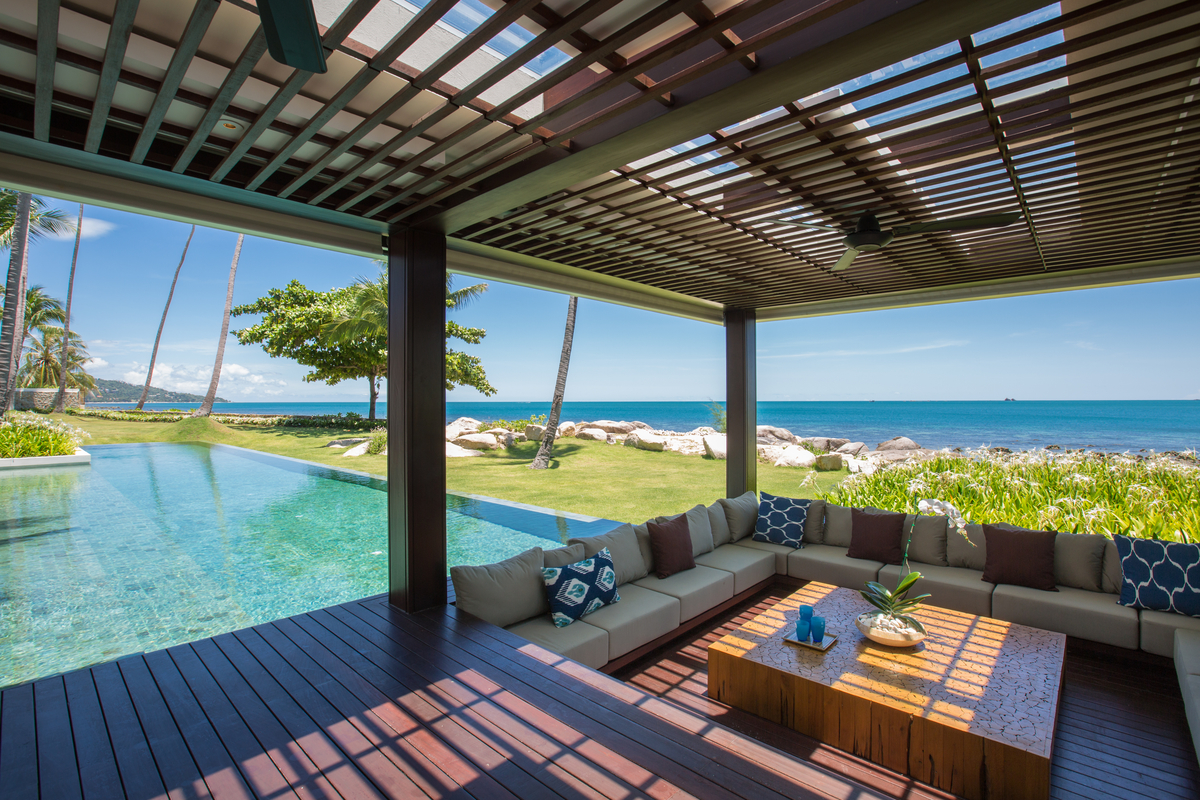 Villa Malabar Luxus Ferienhaus Koh Samui Thailand Mieten Outdoor Lounge