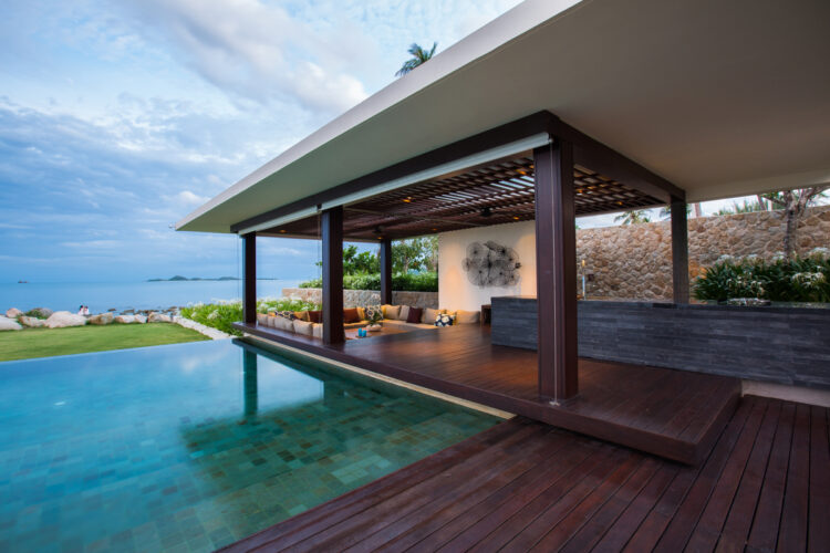 Villa Malabar Luxus Ferienhaus Koh Samui Thailand Mieten Pavillon Am Pool