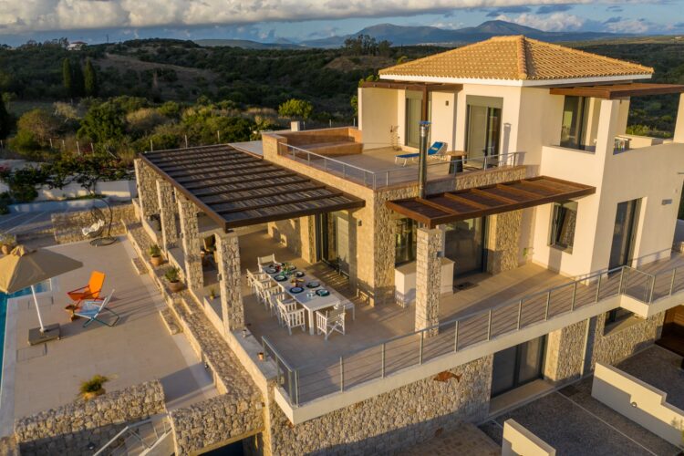 Villa Messinia Luxus Ferienhaus Peloponnes Griechenland Blick Von Oben