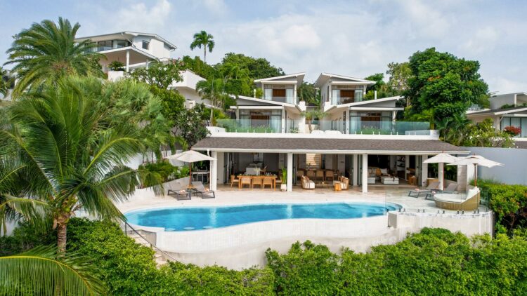 Villa Peace Oceanfront Luxus Ferienhaus Koh Samui Thailand Mieten Außenansicht