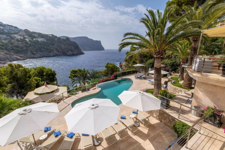 Villa Port Andraxt View Luxus Ferienhaus Mallorca Poolterrasse